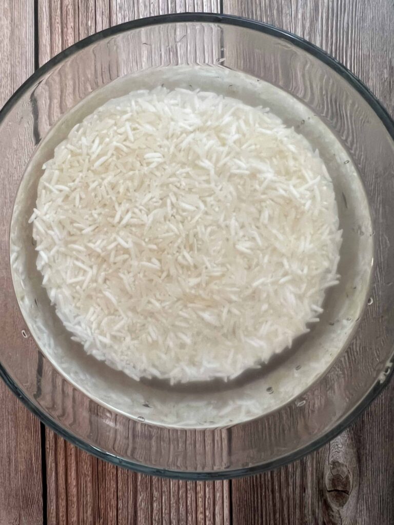 basmati rice after washing