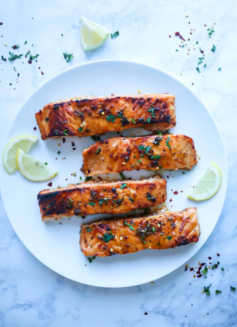 Sweet & Spicy Air Fryer Salmon - Eat Enjoy By Raneem