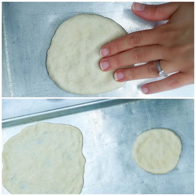 steps of pressing the dough