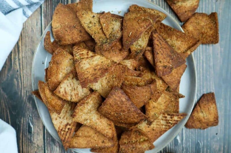 Mediterranean Air Fryer Pita Chips (10 minutes)